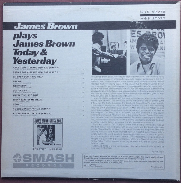 James Brown Plays James Brown - Today & Yesterday