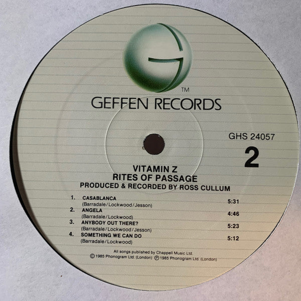 Vitamin Z - Rites Of Passage