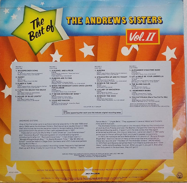 The Best Of The Andrews Sisters Vol. II
