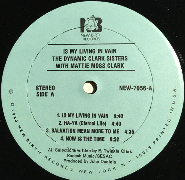 The Clark Sisters - Is My Living In Vain