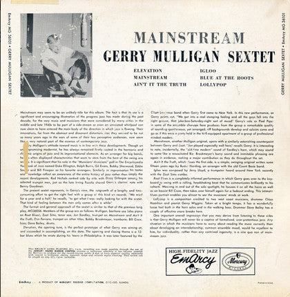 Gerry Mulligan And His Sextet - Mainstream Of Jazz