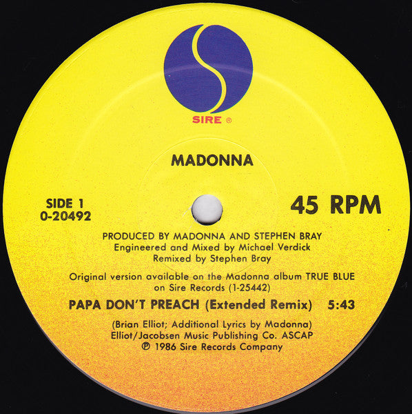 Madonna - Papa Don't Preach