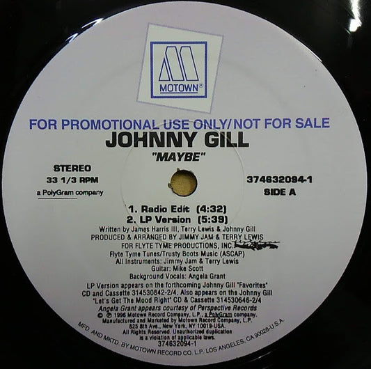 Johnny Gill - Maybe / Having Illusions