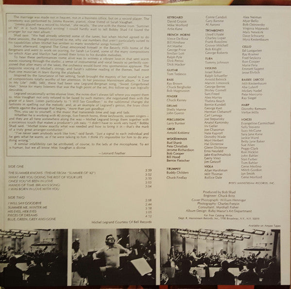 Orchestra Arranged And Conducted By Michel Legrand