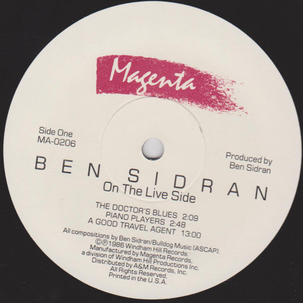 Ben Sidran - On The Live Side