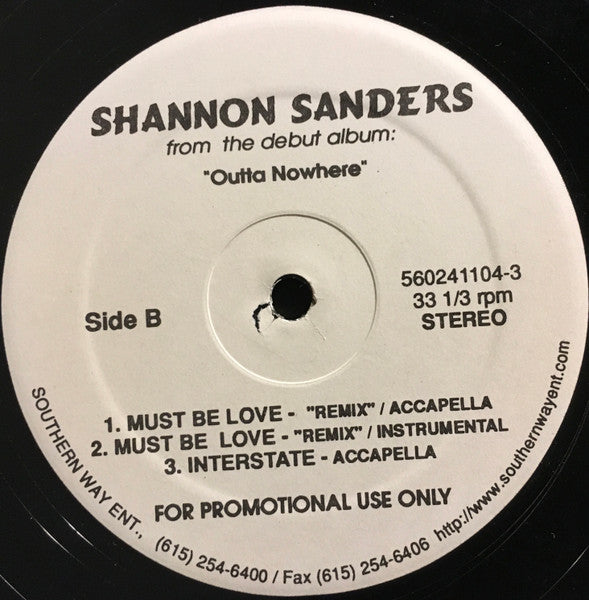 Shannon Sanders - Must Be Love