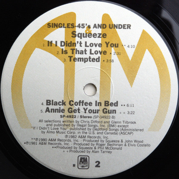 Squeeze (2) - Singles - 45's And Under