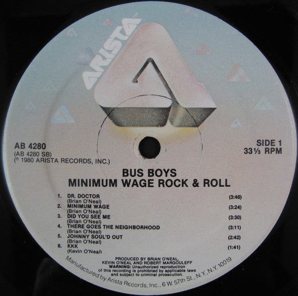 The Bus Boys - Minimum Wage Rock & Roll