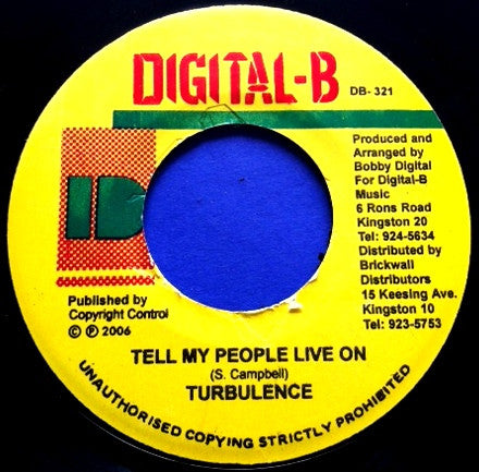 Turbulence (4) - Tell My People Live On