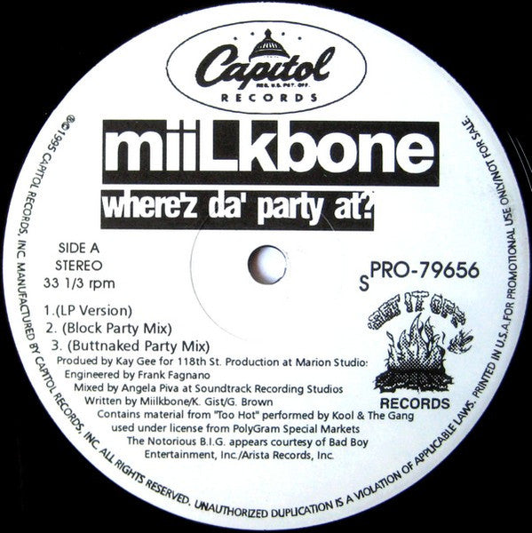 Miilkbone - Where'z Da' Party At?