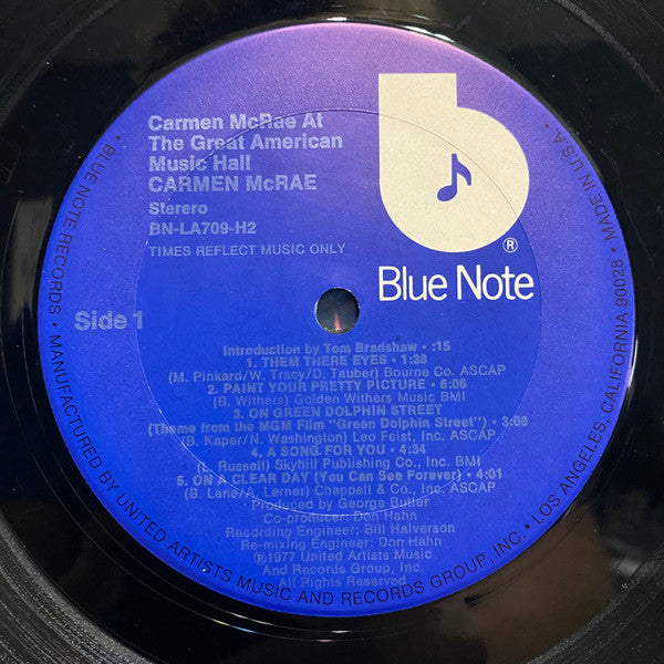Carmen McRae At The Great American Music Hall
