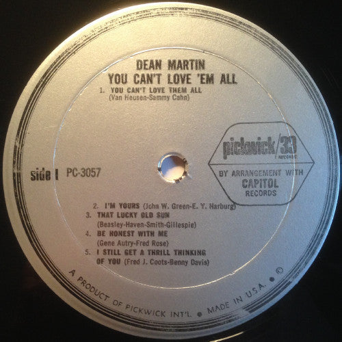 Dean Martin - You Can't Love 'Em All