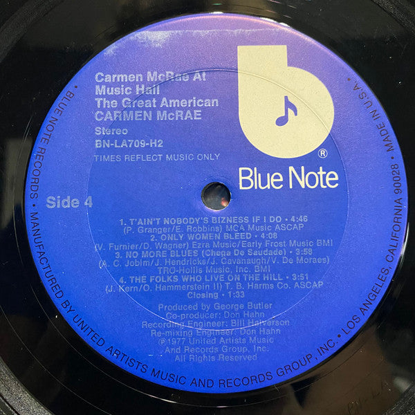 Carmen McRae At The Great American Music Hall