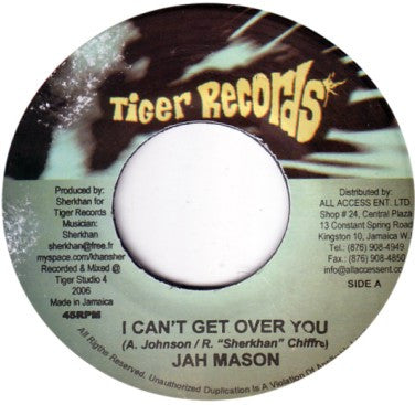 Jah Mason - I Can't Get Over You / Take Me To A Place