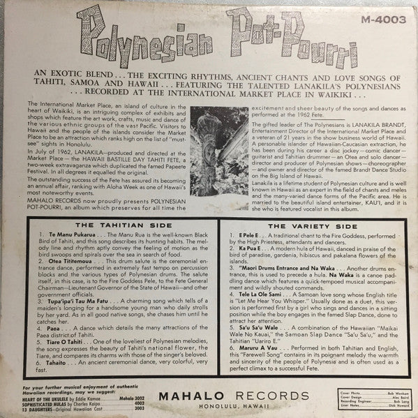 Lanakila's Polynesians - Polynesian Pot-Pourri