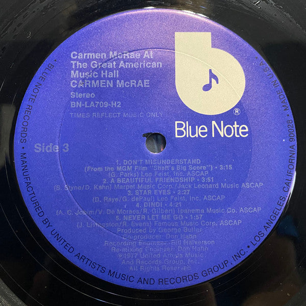 Carmen McRae At The Great American Music Hall