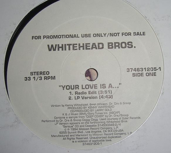 Whitehead Bros. - Your Love Is A...
