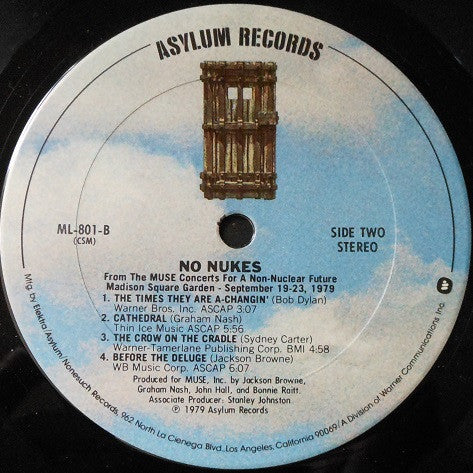 Various - No Nukes - From The Muse Concerts For A Non-Nuclear Future - Madison Square Garden - September 19-23, 1979