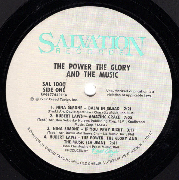 Hubert Laws - The Power The Glory And The Music