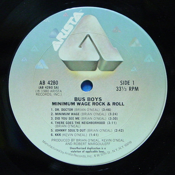 The Bus Boys - Minimum Wage Rock & Roll