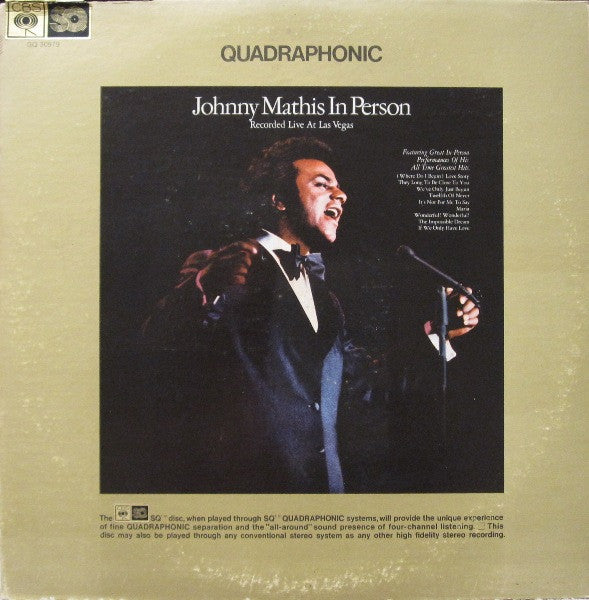 Johnny Mathis - In Person - Recorded Live At Las Vegas