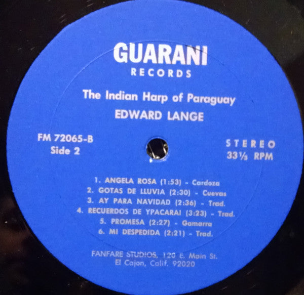Edward Lange - The Indian Harp Of Paraguay: Songs And Dances Of The Guarani