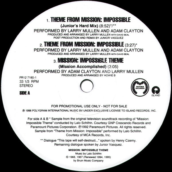 Adam Clayton - Theme From Mission: Impossible (Mission Accomplished)