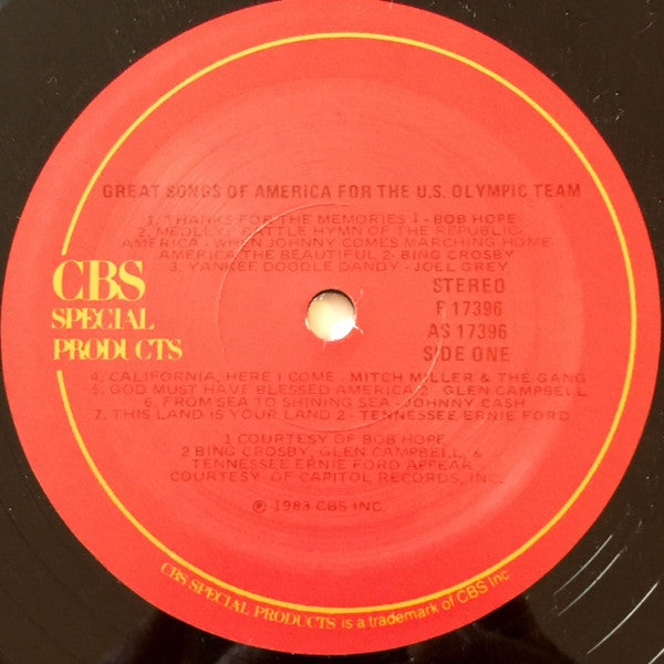 Various - Great Songs Of America For The U.S. Olympic Team