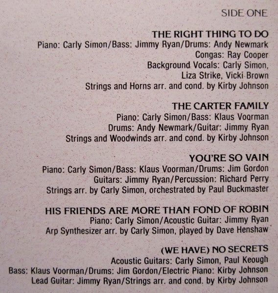 Carly Simon - No Secrets