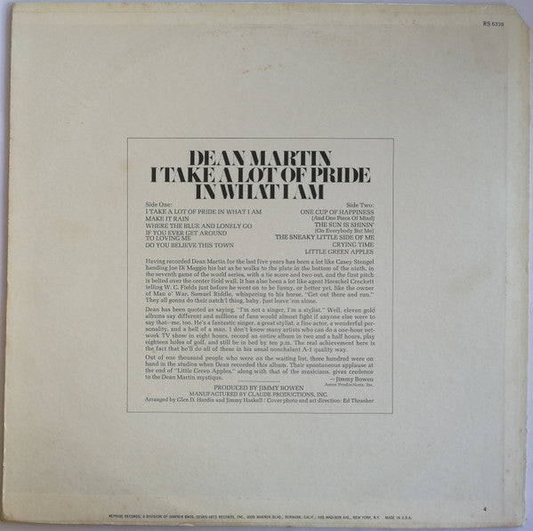 Dean Martin - I Take A Lot Of Pride In What I Am