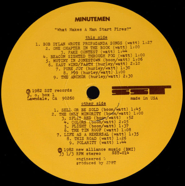 Minutemen - What Makes A Man Start Fires?
