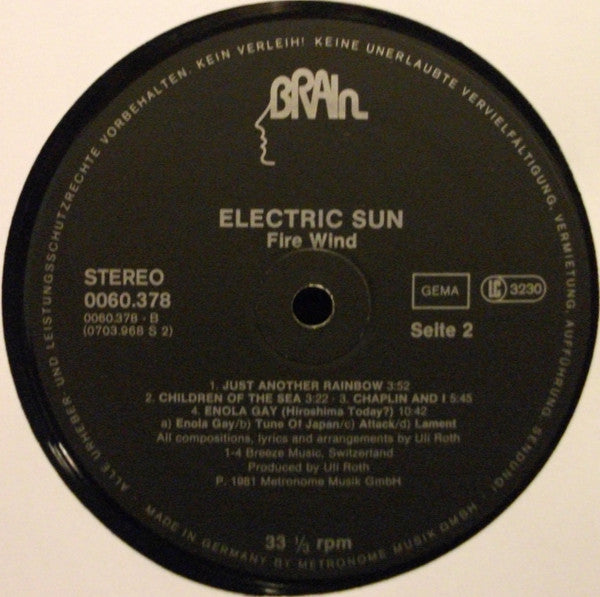 Electric Sun - Fire Wind