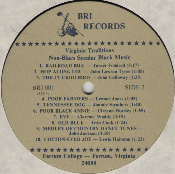Various - Virginia Traditions - Non-Blues Secular Black Music