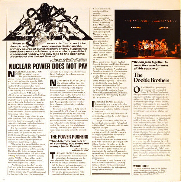 Various - No Nukes - From The Muse Concerts For A Non-Nuclear Future - Madison Square Garden - September 19-23, 1979
