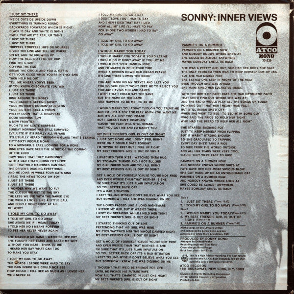 Sonny Bono - Inner Views