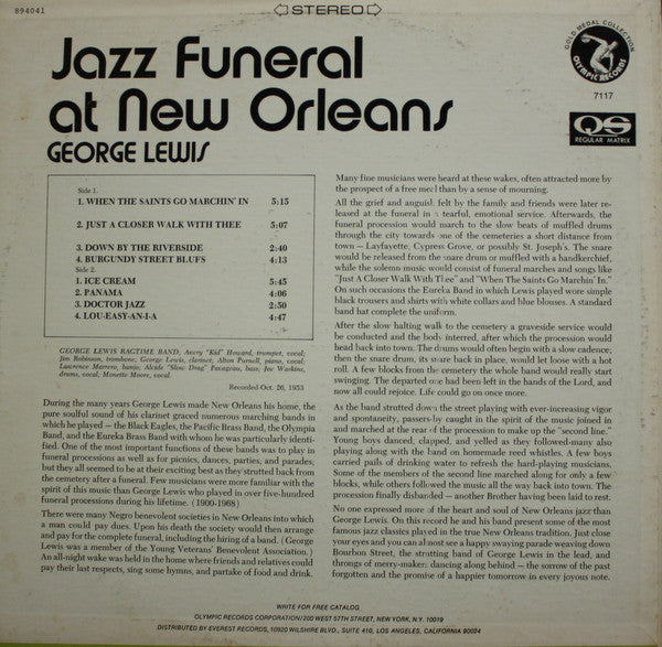 George Lewis - Jazz Funeral At New Orleans
