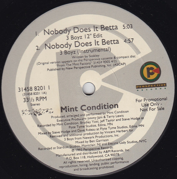 Mint Condition - Nobody Does It Betta