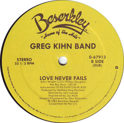 Greg Kihn Band - Love Never Fails
