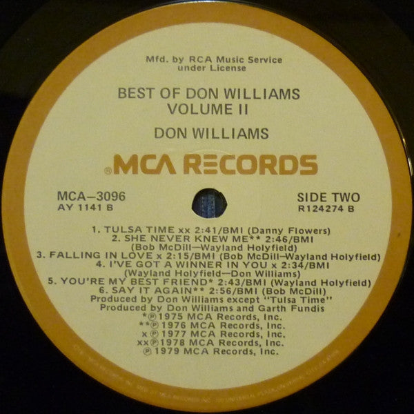 The Best Of Don Williams Volume II