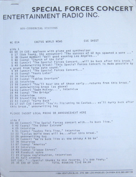 Special Forces Radio Concert