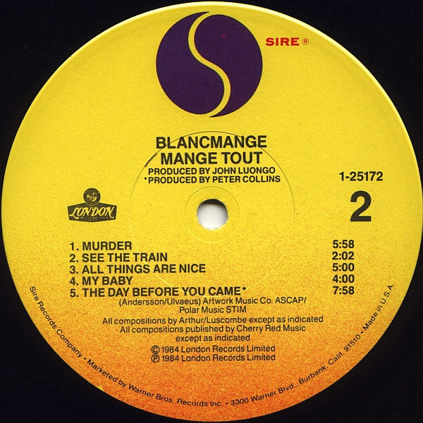 Blancmange - Mange Tout