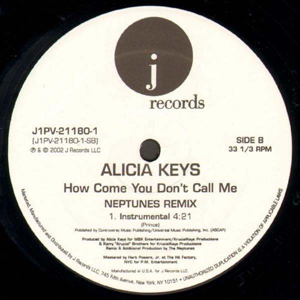 Alicia Keys - How Come You Don't Call Me
