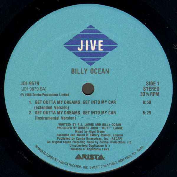 Billy Ocean - Get Outta My Dreams, Get Into My Car