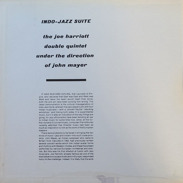 Joe Harriott Double Quintet, The - Indo-Jazz Suite
