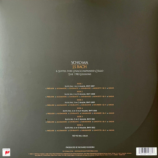 Yo-Yo Ma - 6 Suites For Unaccompanied Cello (The 1983 Sessions)
