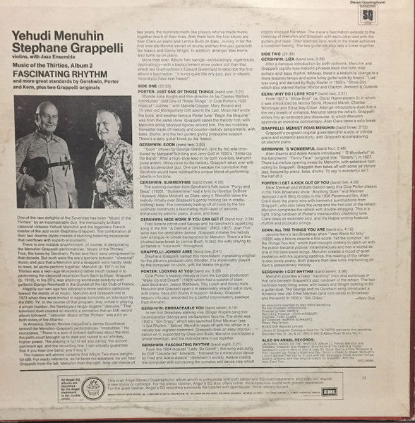 Yehudi Menuhin / Stephane Grapelli - Fascinating Rhythm (Music Of The Thirties, Album 2)