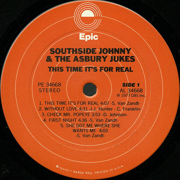 Southside Johnny & The Asbury Jukes - This Time It's For Real