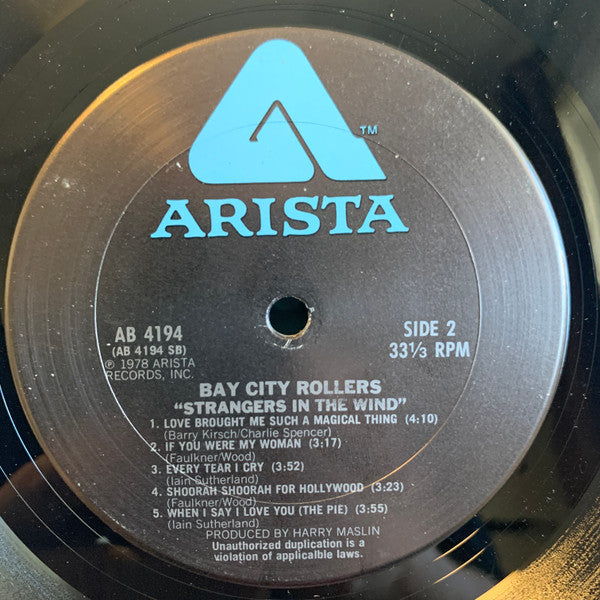 Bay City Rollers - Strangers In The Wind
