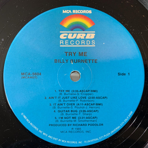 Billy Burnette - Try Me