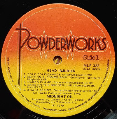 Midnight Oil - Head Injuries